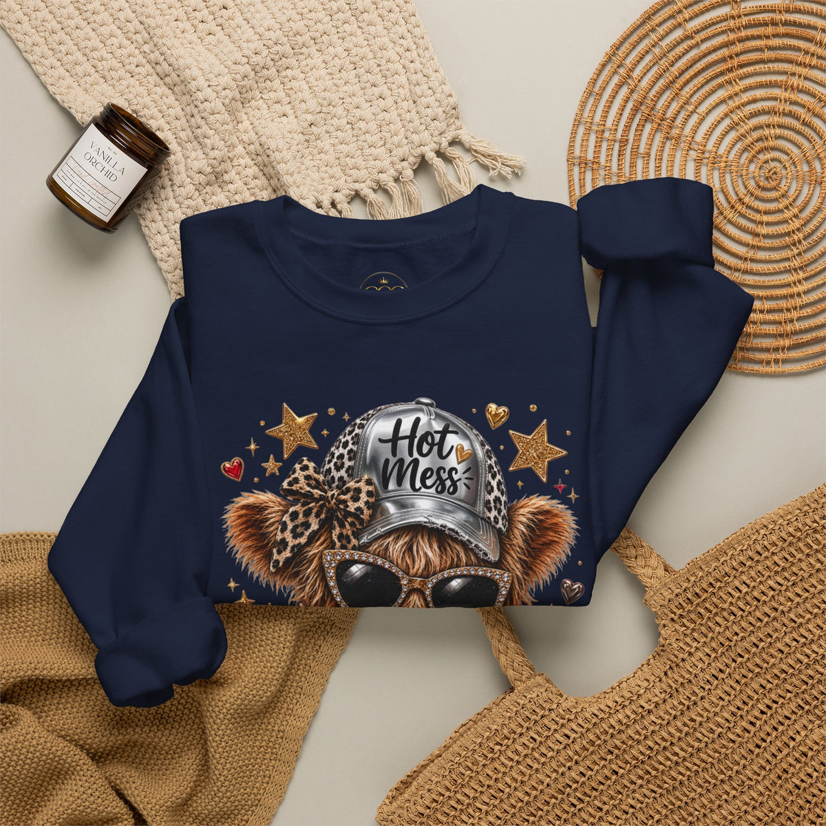 Leopard Cow Fall Crewneck Sweatshirt