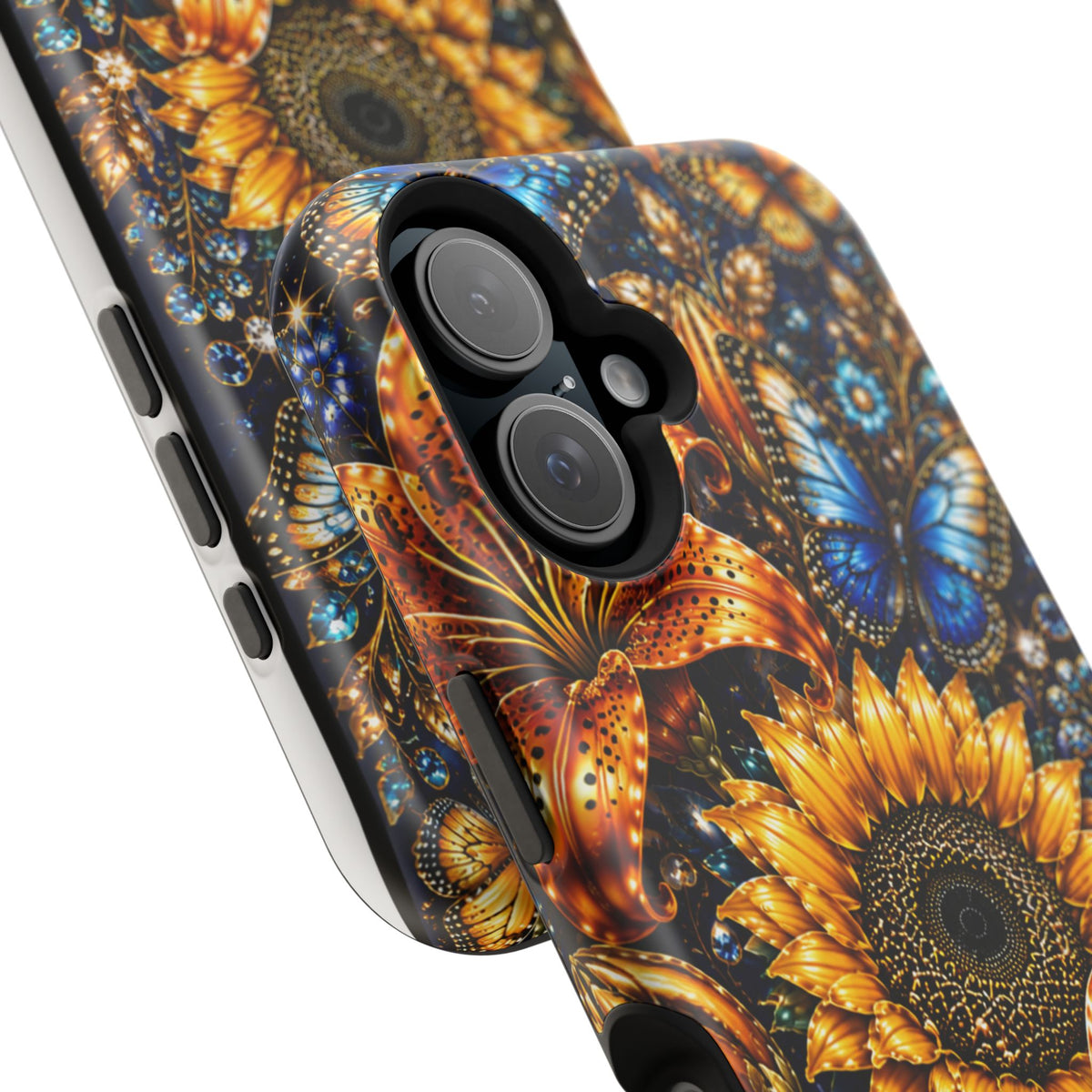 Sunflower & Blue Butterfly Magnetic Impact Phone Case