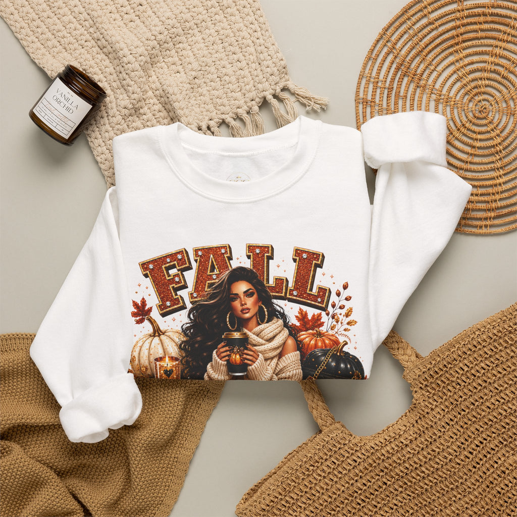Fall Is My Favorite Season Sweatshirt — Cozy Autumn Pumpkin & Sunflower Graphic