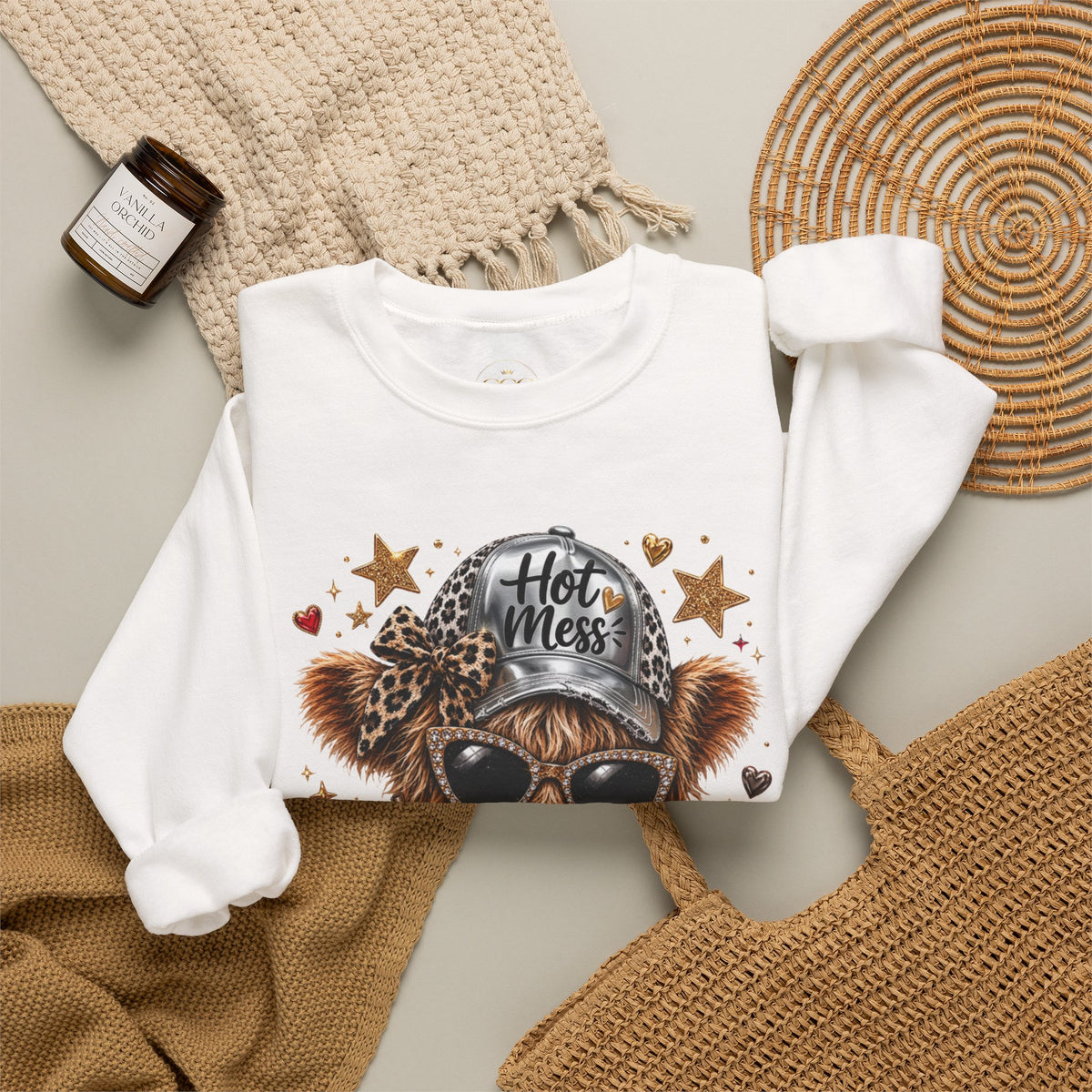 Leopard Cow Fall Crewneck Sweatshirt