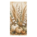 Autumn Harvest Bath Towel | Pampas Grass & Pumpkin Botanical Fall Bathroom Decor