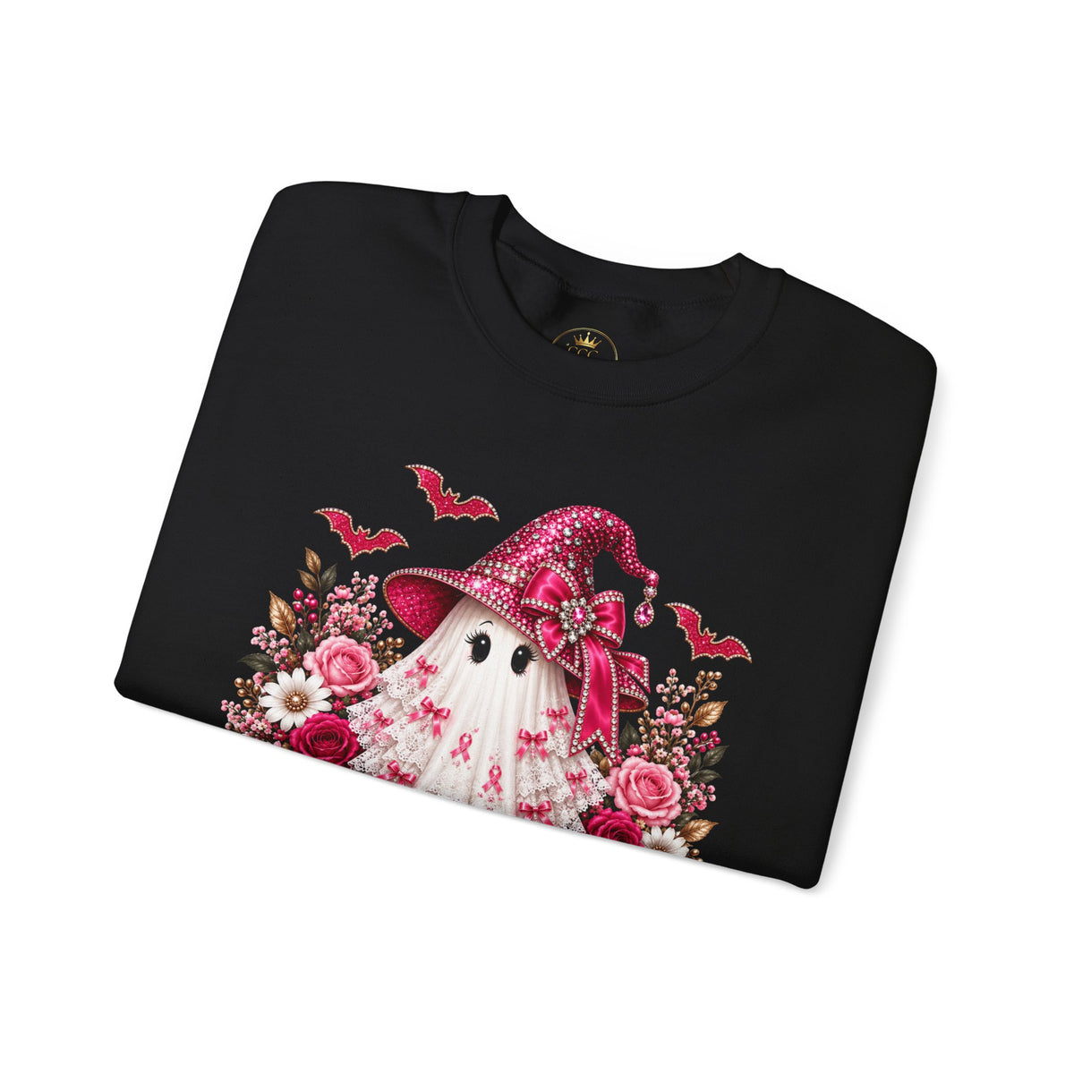 Pink Ribbon Halloween Ghost Sweatshirt