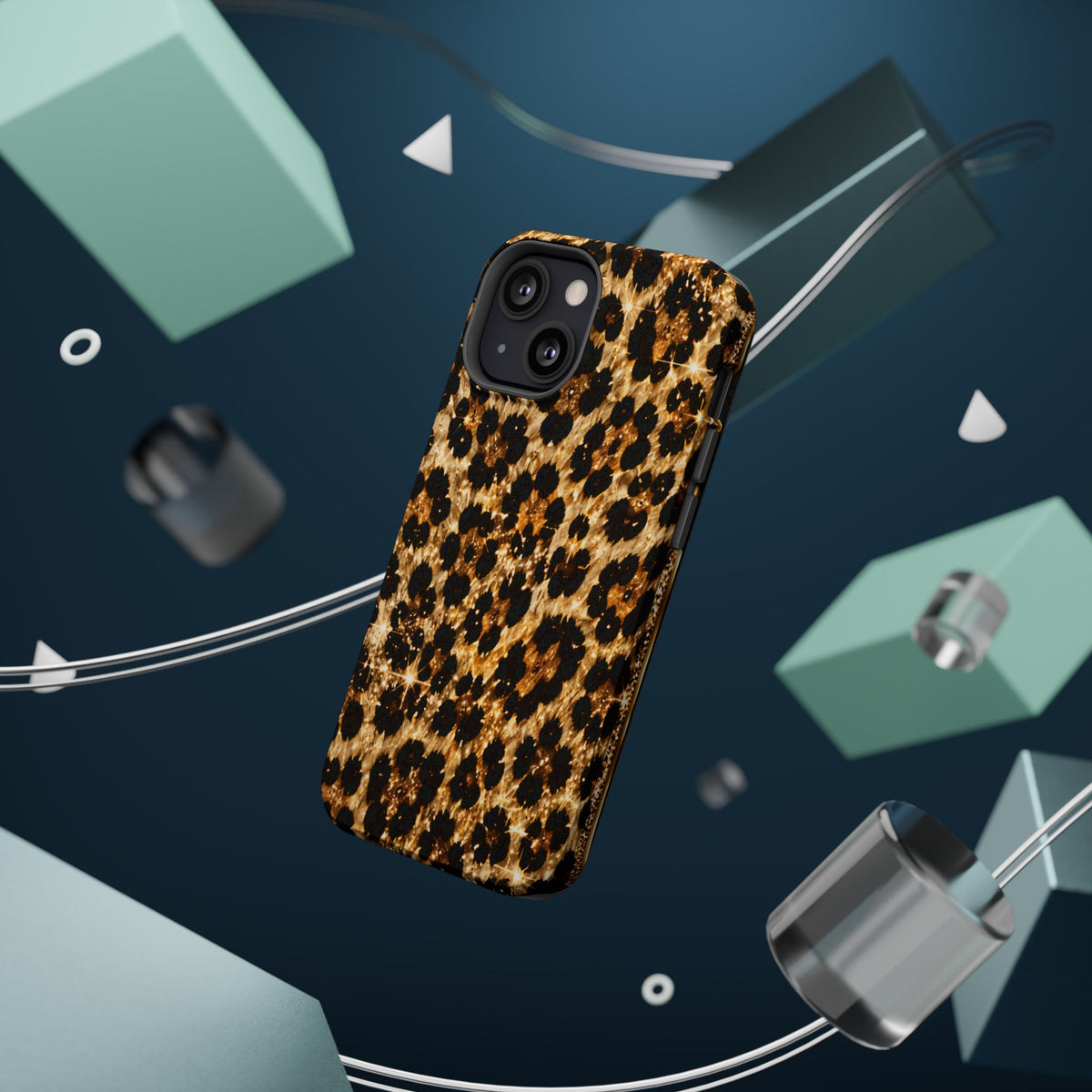 Leopard Print Magnetic Impact-Resistant Phone Case