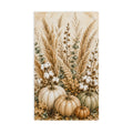 Autumn Harvest Hand Towel | Pampas Grass & Pumpkin Botanical Fall Bathroom Decor