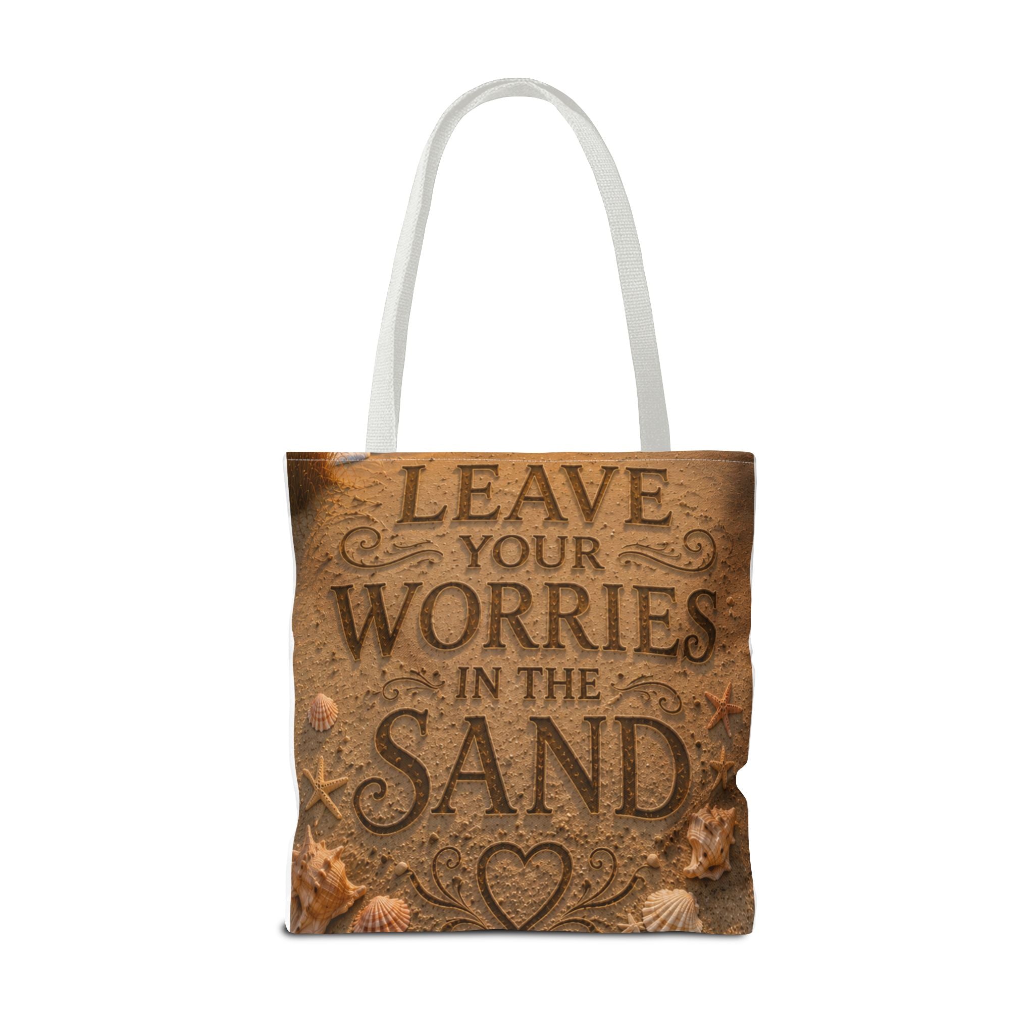 Leave Your Worries In The Sand | AOP Tote Bag | Coastal Serenity Collection