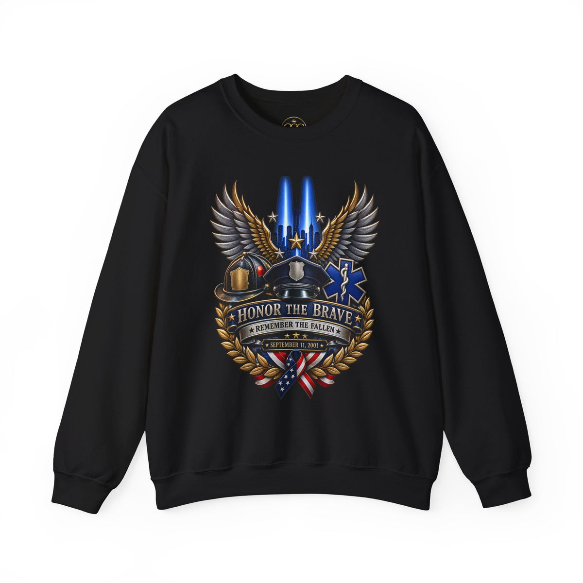 Honor the Brave Crewneck Sweatshirt — Memorial First Responder Tribute