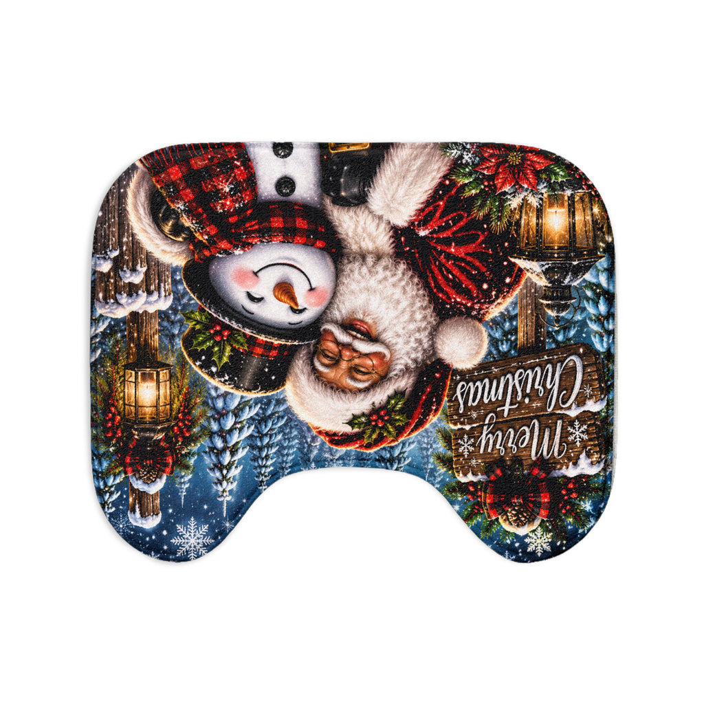 Merry Christmas Santa & Snowman 3-Piece Bathroom Set | Holiday Home Decor