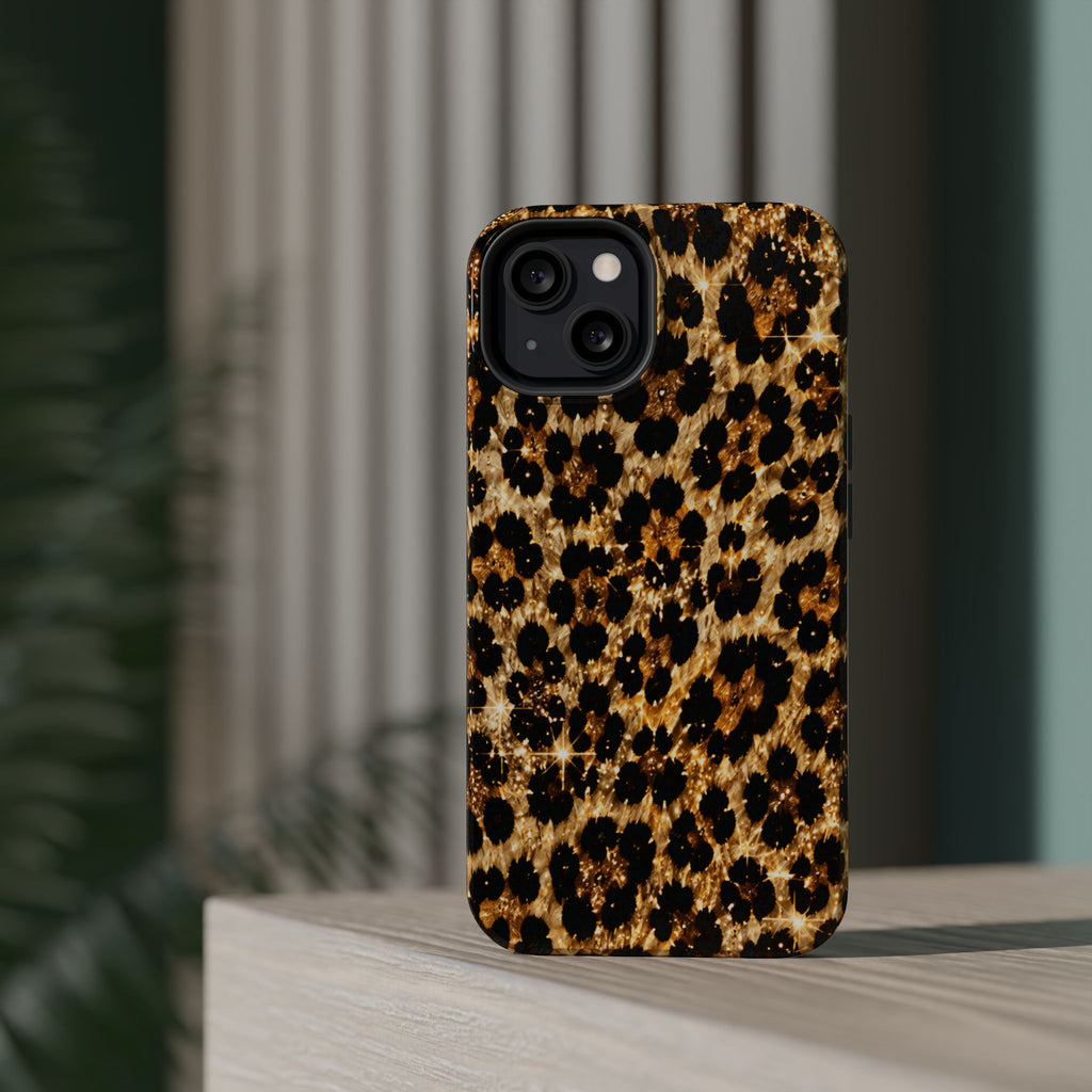Leopard Print Magnetic Impact-Resistant Phone Case
