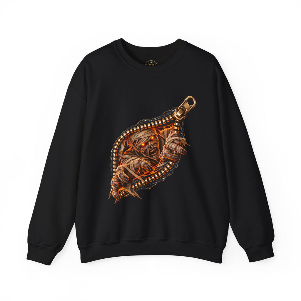 Mummy Zipper Halloween Graphic Sweatshirt