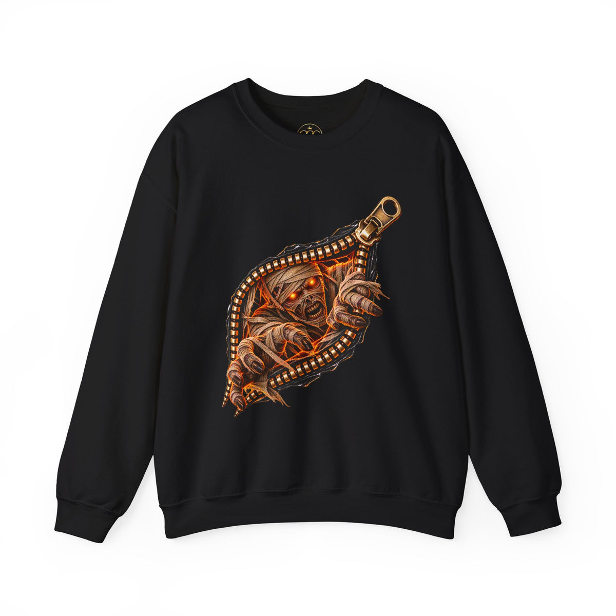 Mummy Zipper Halloween Graphic Sweatshirt