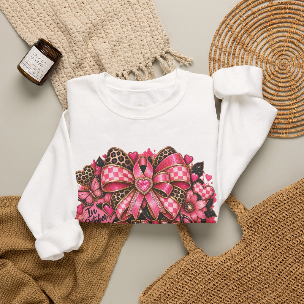 Breast Cancer Awareness Crewneck — 'Pink Together' Ribbon Sweatshirt