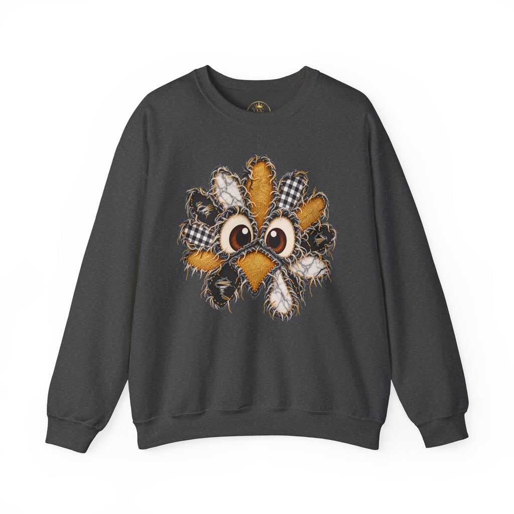 Cute Turkey Sweatshirt | Peekaboo Turkey Thanksgiving Graphic Crewneck