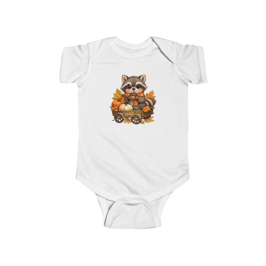 Fall Raccoon Baby Onesie