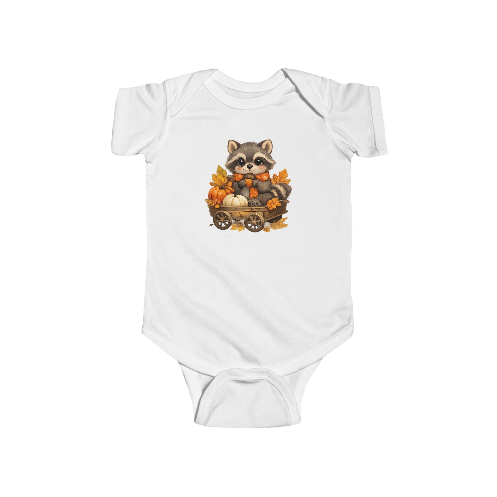 Fall Raccoon Baby Onesie