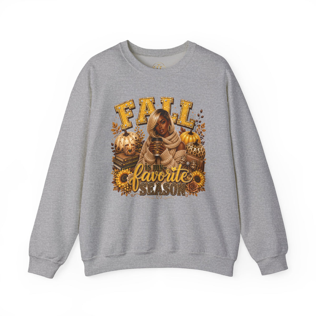 Fall Favorite Season Sweatshirt — Autumn Pumpkin & Sunflower Crewneck