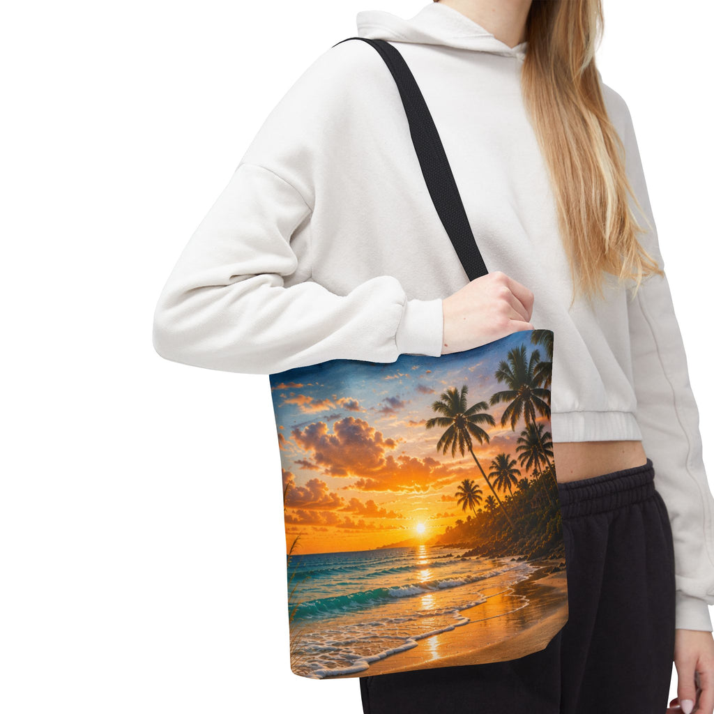 Leave Your Worries In The Sand | AOP Tote Bag | Coastal Serenity Collection