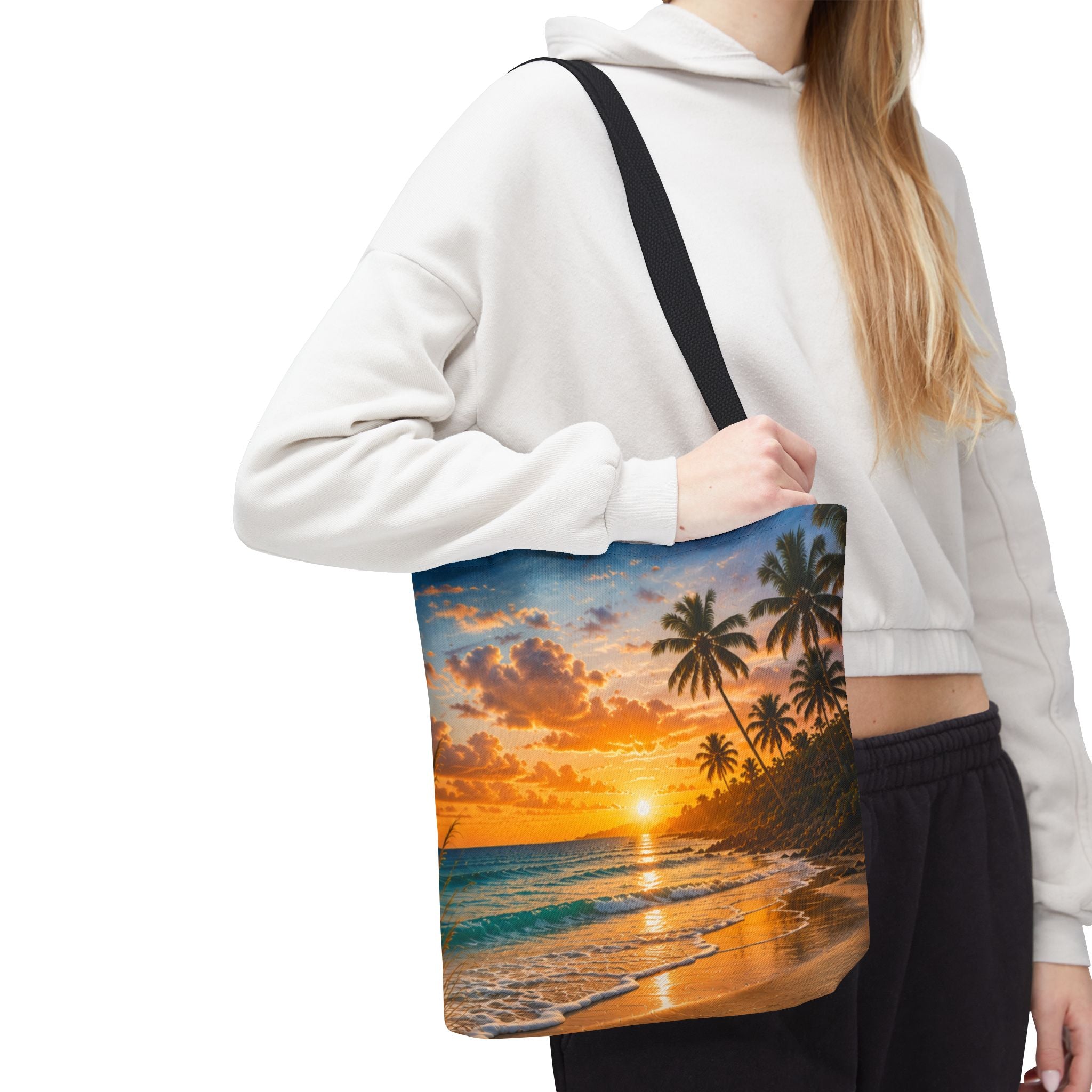 Leave Your Worries In The Sand | AOP Tote Bag | Coastal Serenity Collection
