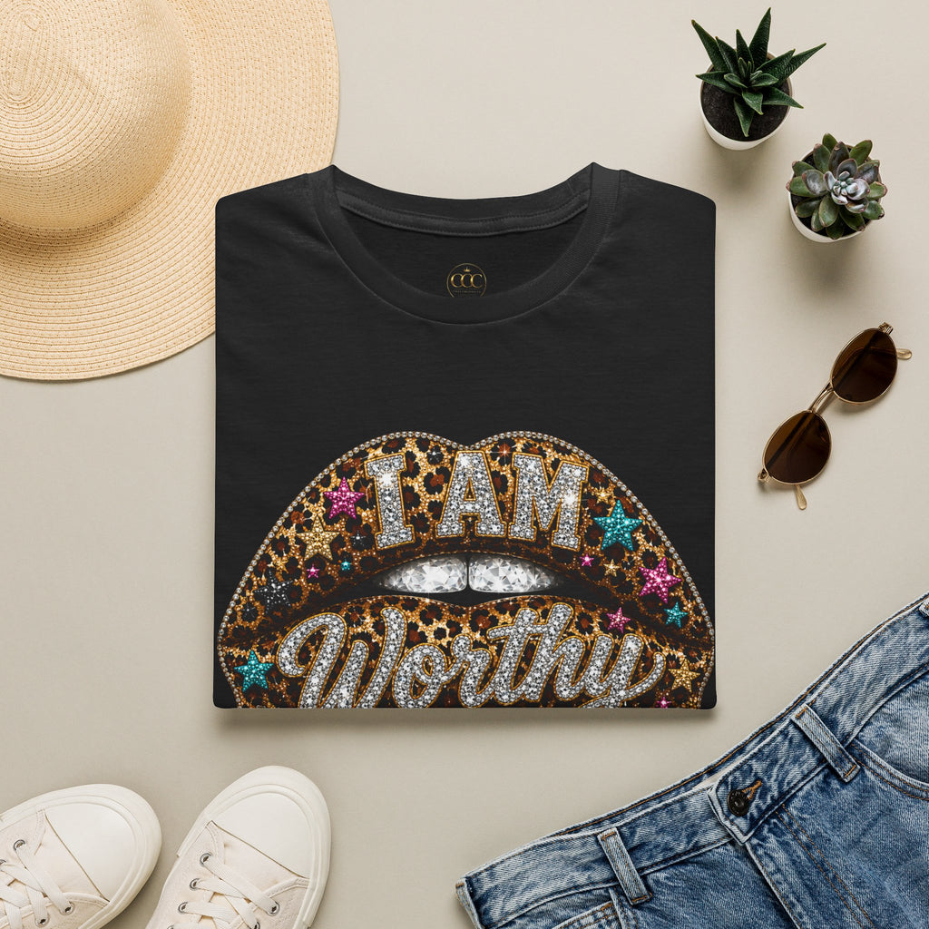 I Am Worthy Drip Lips Graphic Tee