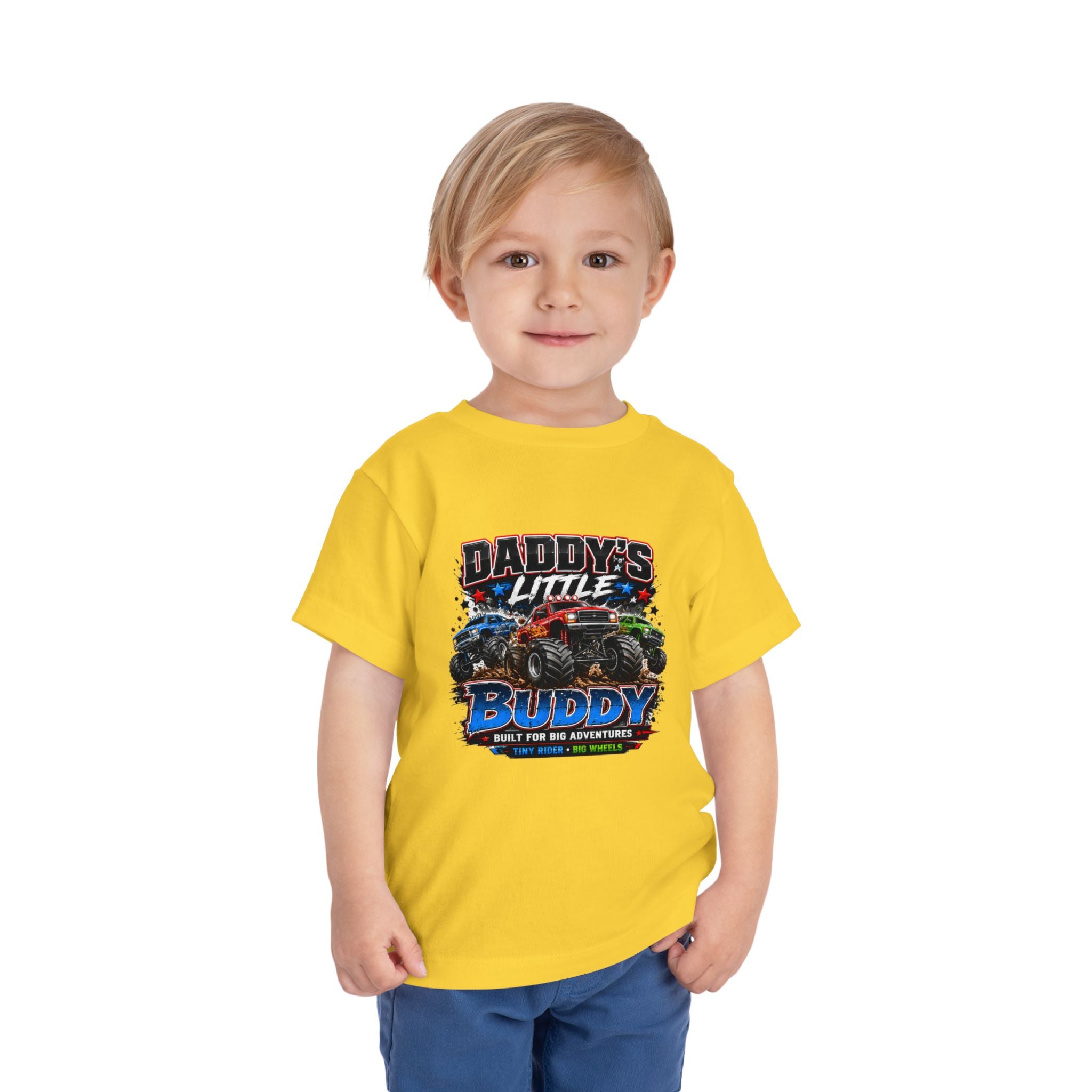 Daddy's Little Buddy Toddler Tee - Monster Truck Adventure Graphic Shirt