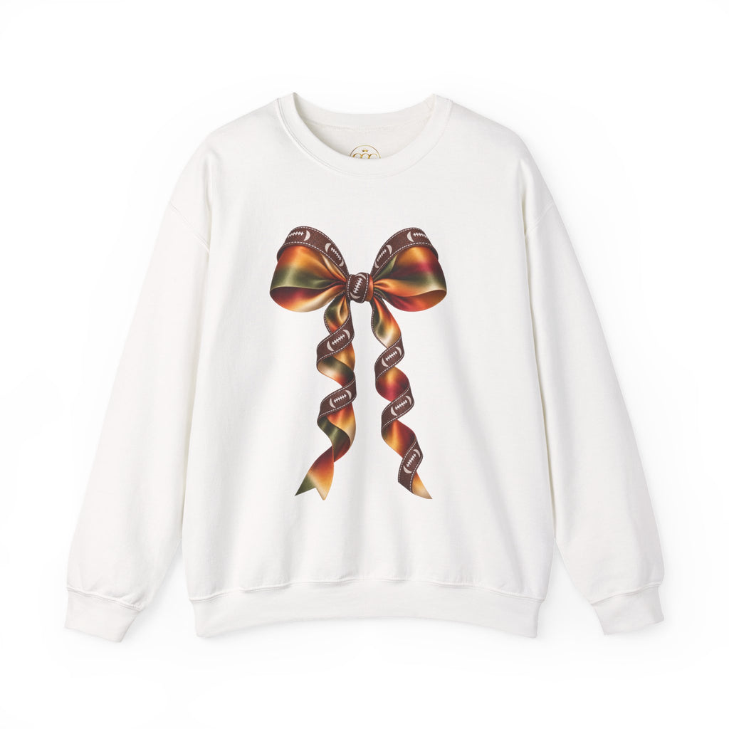 Ribbon Bow Crewneck Sweatshirt — Elegant Gradient Gift Bow Design