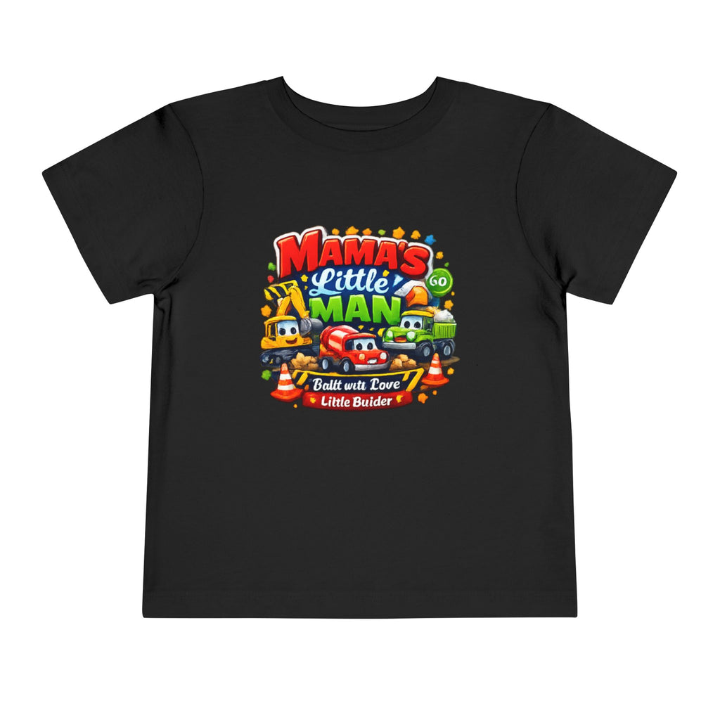 Mama's Little Man Toddler Tee – Cute Construction Trucks Baby Shirt