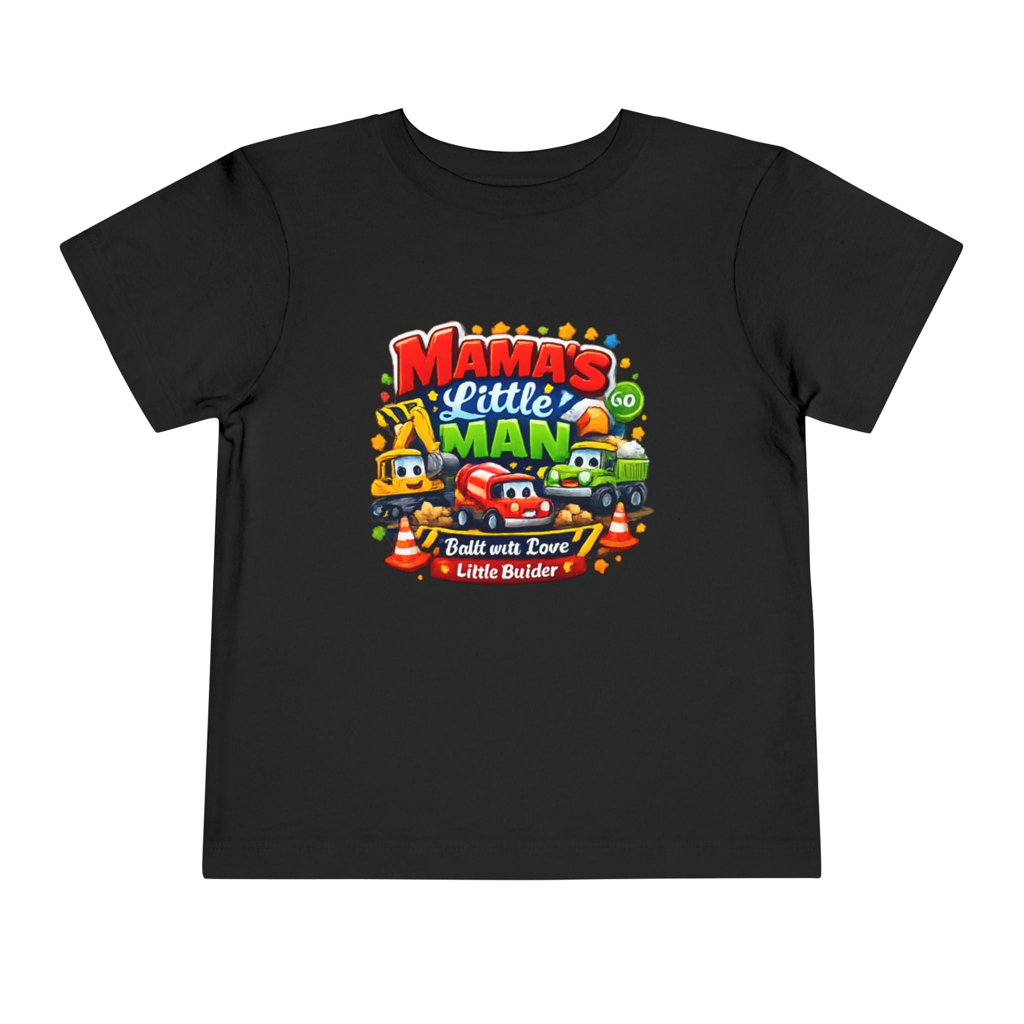 Mama's Little Man Toddler Tee – Cute Construction Trucks Baby Shirt