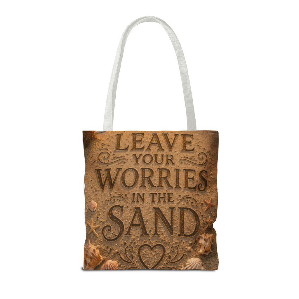 Leave Your Worries In The Sand | AOP Tote Bag | Coastal Serenity Collection