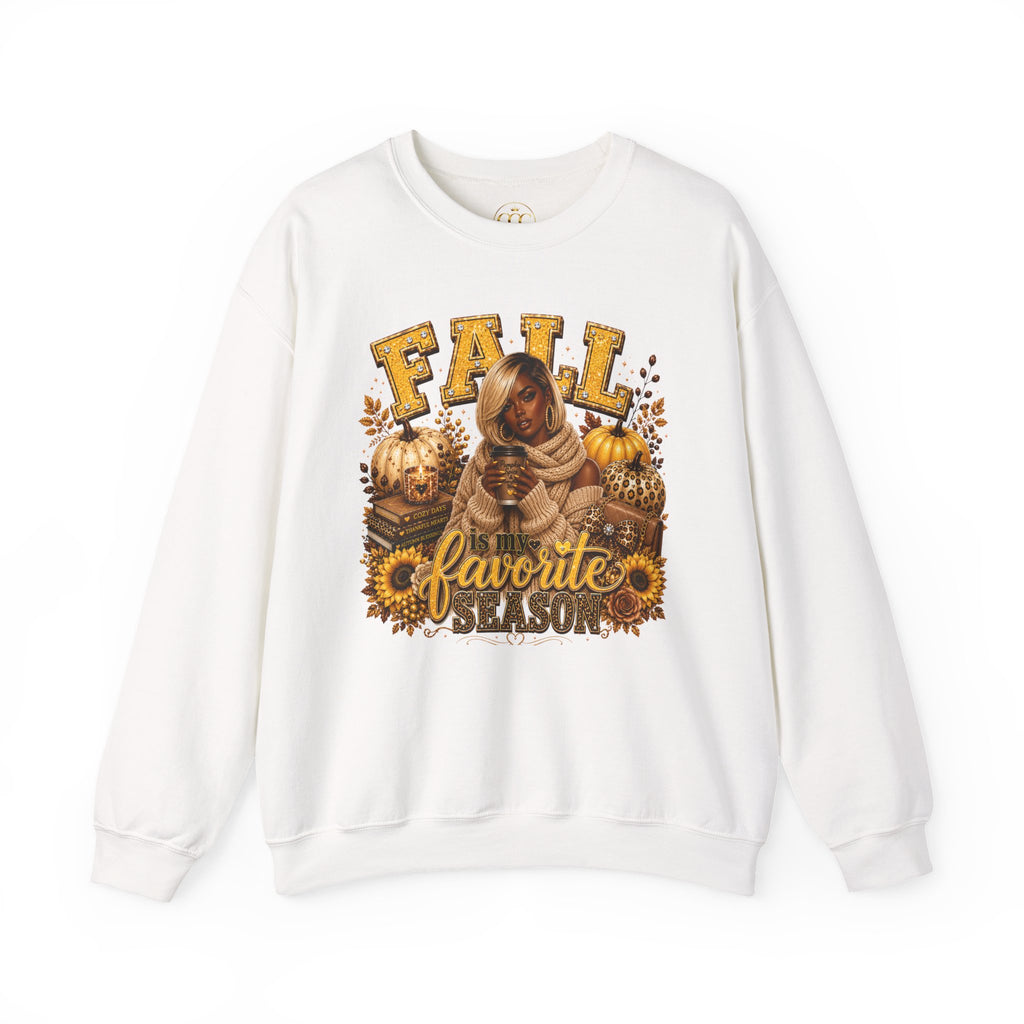 Fall Favorite Season Sweatshirt — Autumn Pumpkin & Sunflower Crewneck