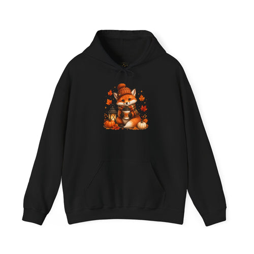 Autumn Fox Cozy Sweatshirt | Fall Pumpkin Lantern Crewneck