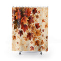 Autumn Maple Leaf Shower Curtain | Fall Foliage Botanical Bathroom Decor