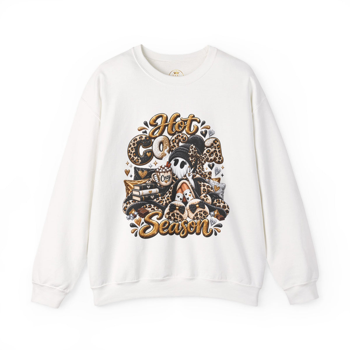 Hot Cocoa Season Ghost Sweatshirt | Cozy Fall Crewneck