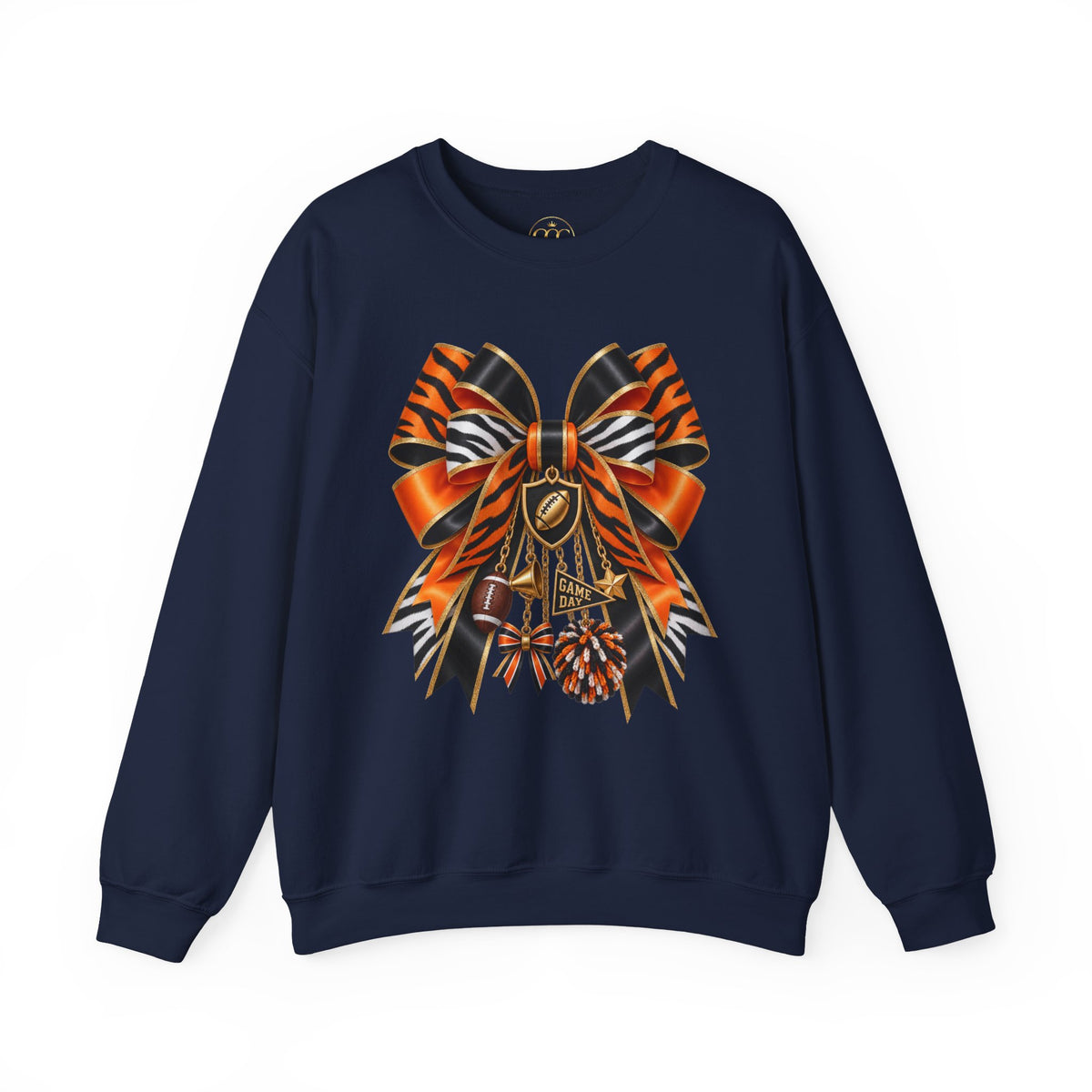 Tiger Stripe Bow Crewneck Sweatshirt