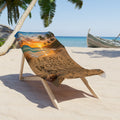 Leave Your Worries In The Sand | Luxury Beach Towel | Coastal Serenity Collection