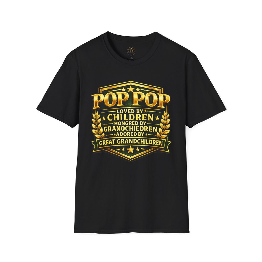 🏆 Pop Pop Loved by Children Grandchildren Great Grandchildren T-Shirt