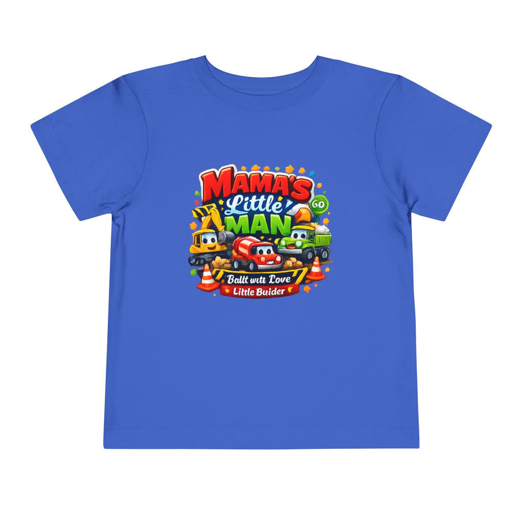 Mama's Little Man Toddler Tee – Cute Construction Trucks Baby Shirt