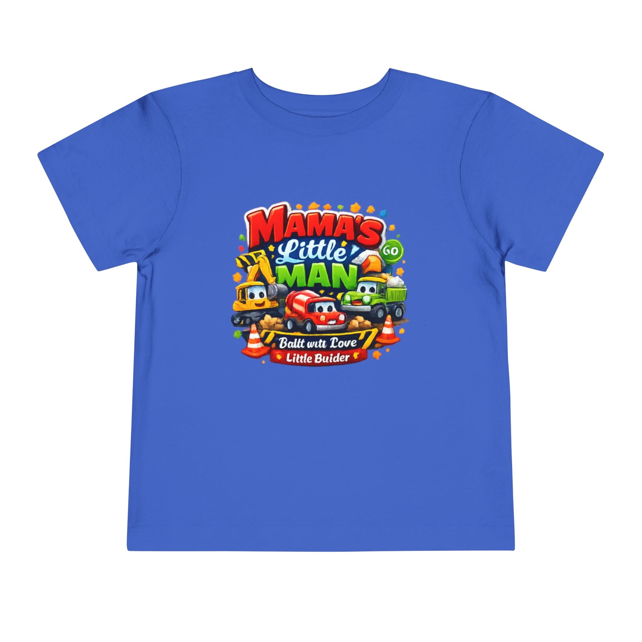 Mama's Little Man Toddler Tee – Cute Construction Trucks Baby Shirt