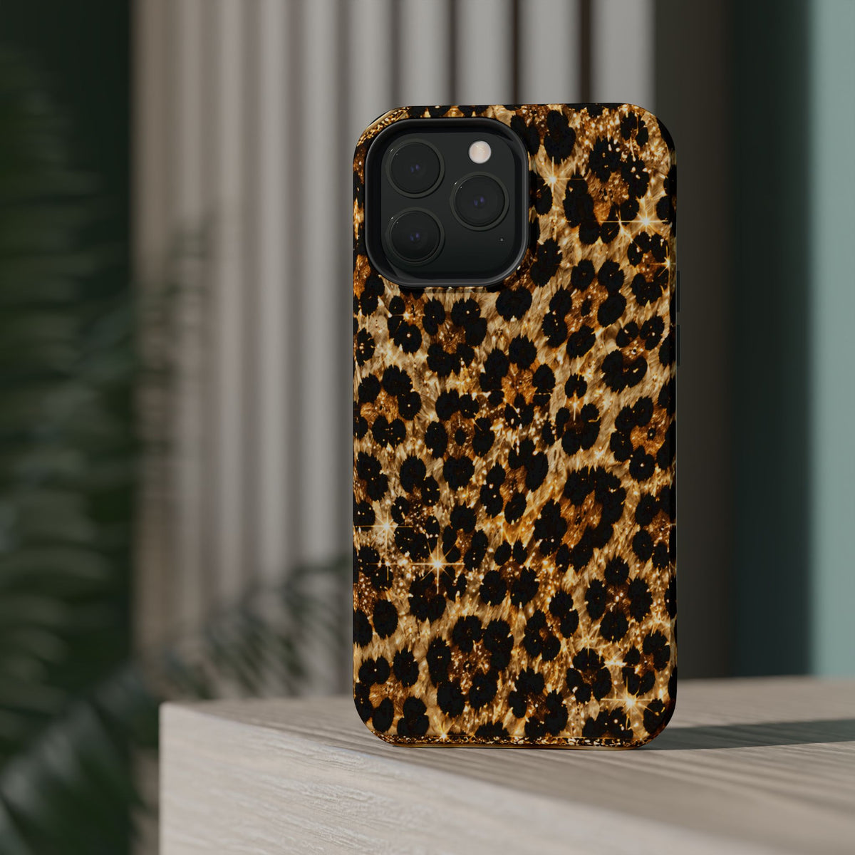 Leopard Print Magnetic Impact-Resistant Phone Case