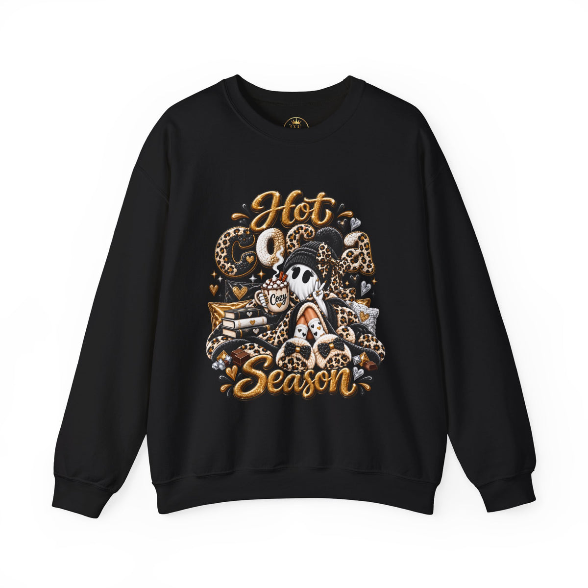 Hot Cocoa Season Ghost Sweatshirt | Cozy Fall Crewneck