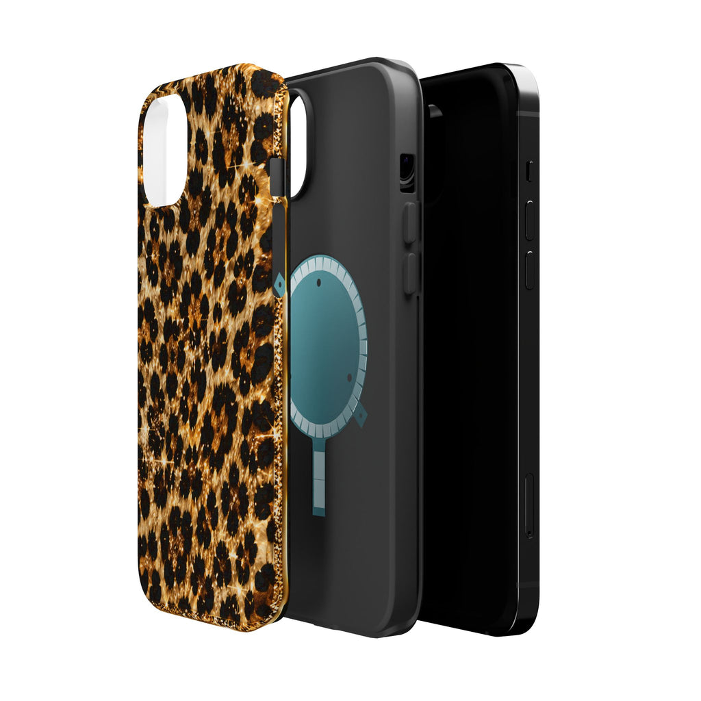 Leopard Print Magnetic Impact-Resistant Phone Case