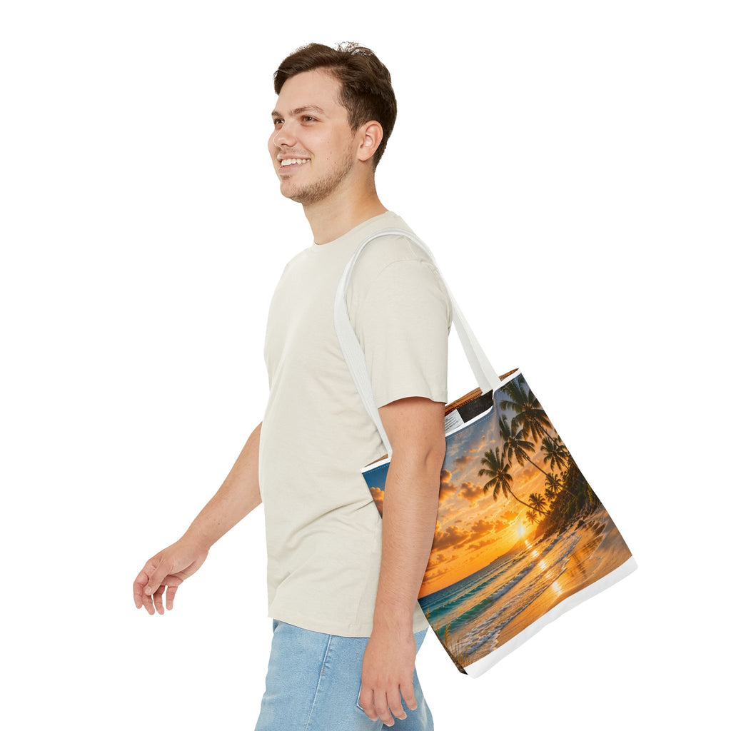 The Beach Is My Home Away From Home | AOP Tote Bag | Coastal Serenity Collection