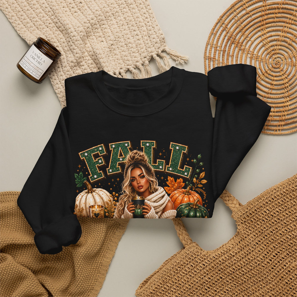 Fall Season Sweatshirt – Cozy Pumpkin Spice Crewneck