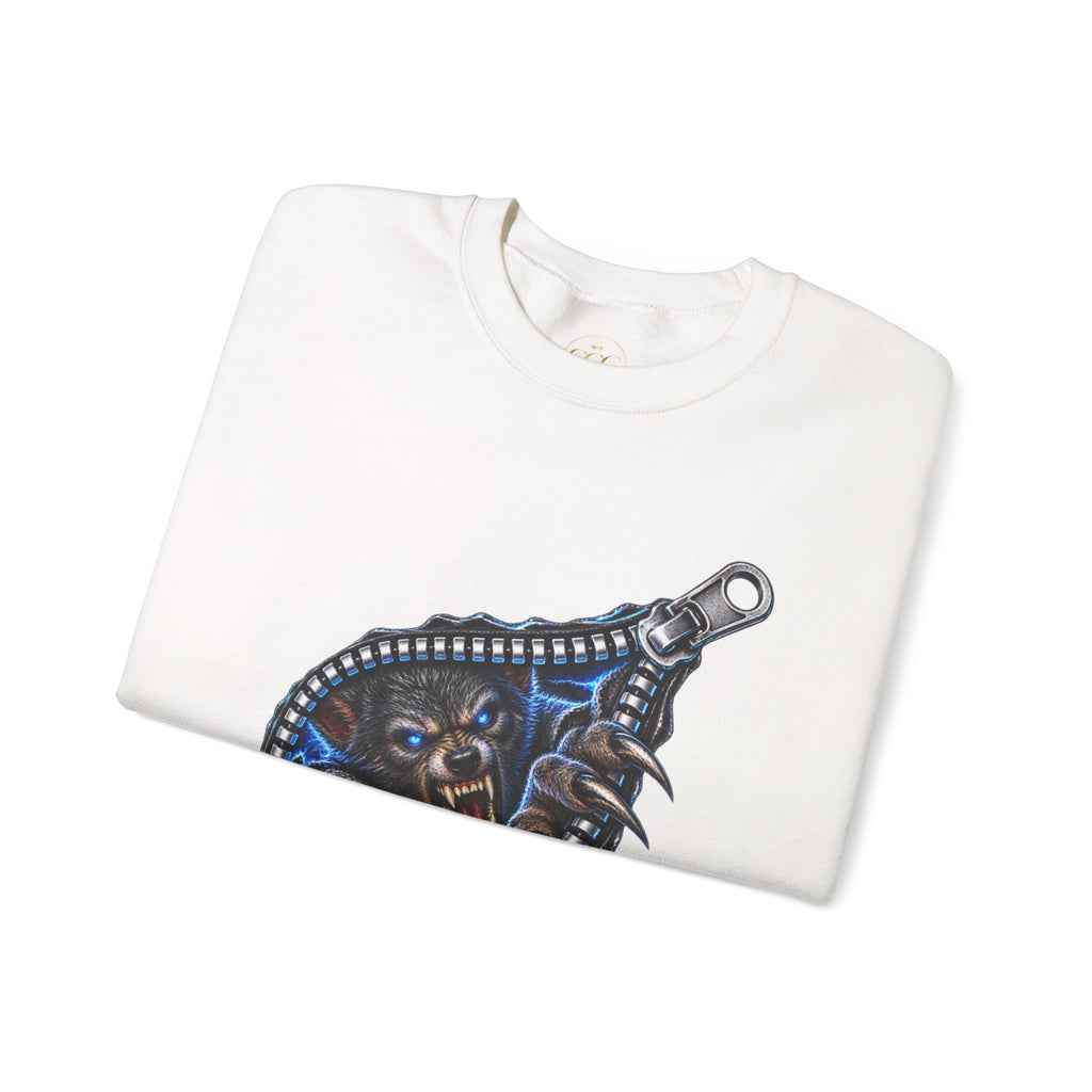 Werewolf  Ripper Zipper Graphic Crewneck Sweatshirt