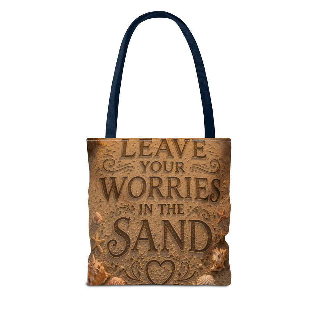 Leave Your Worries In The Sand | AOP Tote Bag | Coastal Serenity Collection