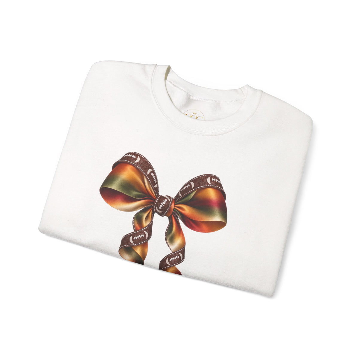 Ribbon Bow Crewneck Sweatshirt — Elegant Gradient Gift Bow Design