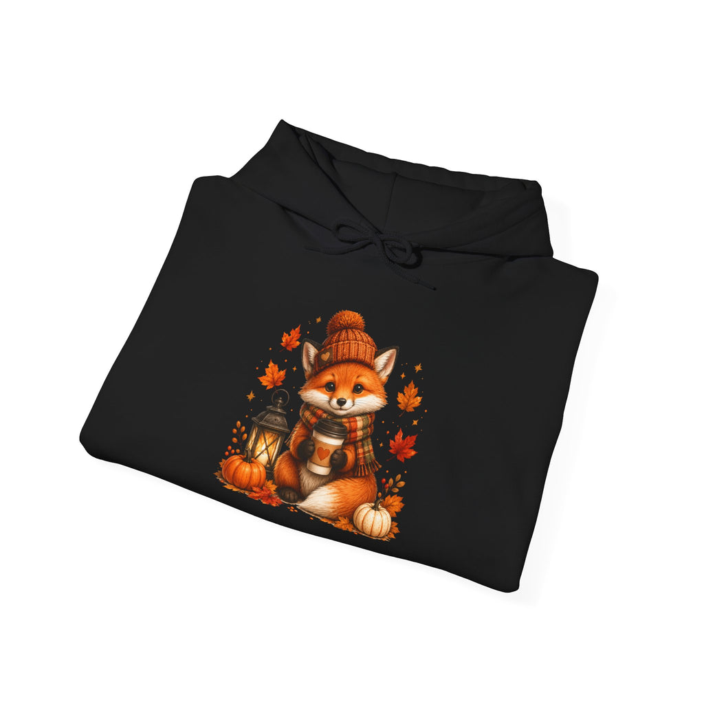 Autumn Fox Cozy Sweatshirt | Fall Pumpkin Lantern Crewneck