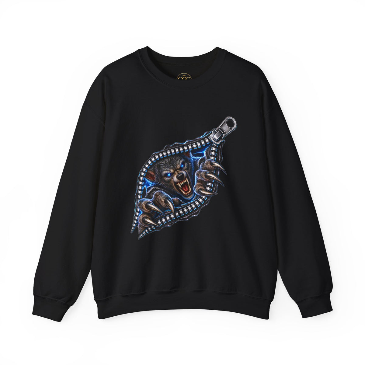 Werewolf  Ripper Zipper Graphic Crewneck Sweatshirt