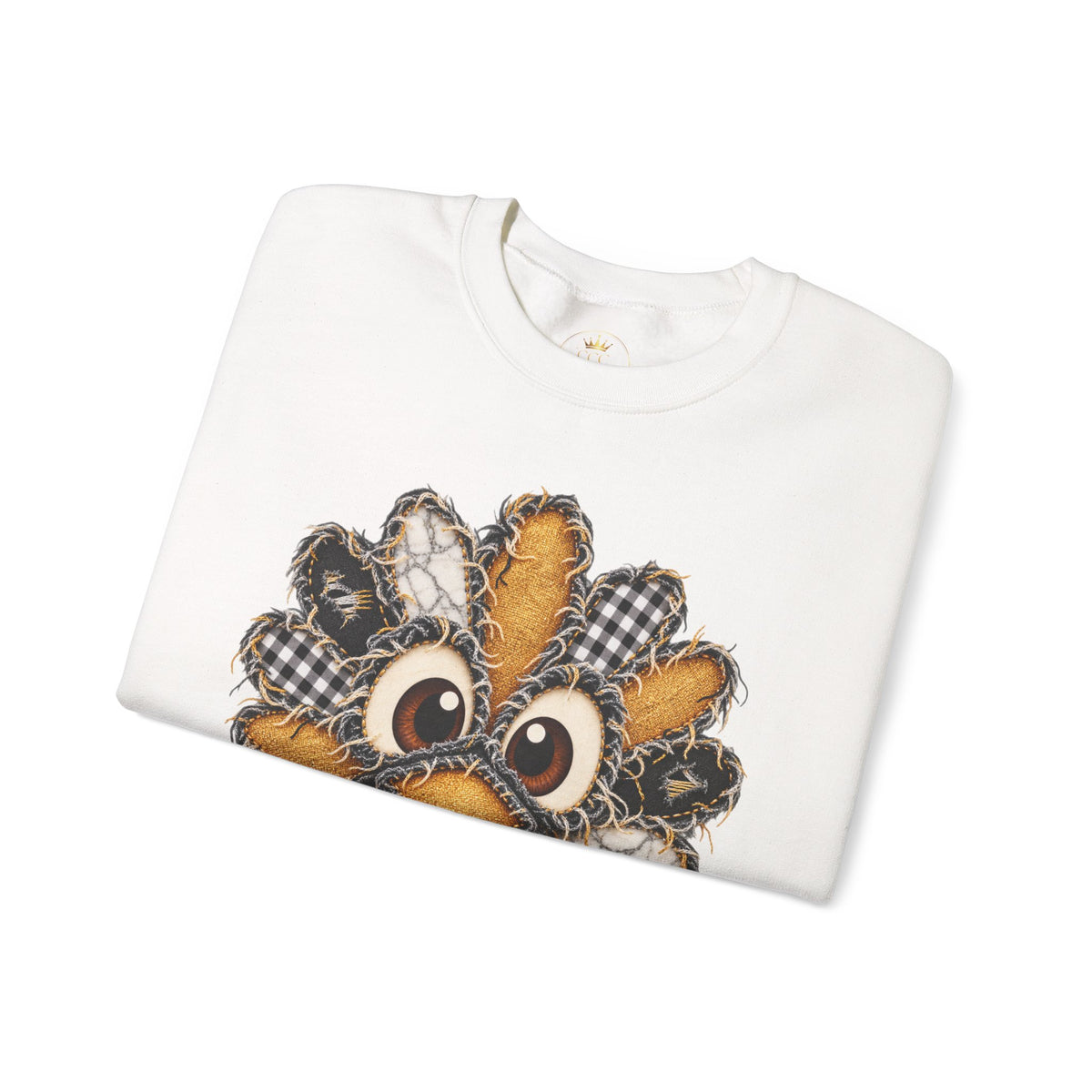 Cute Turkey Sweatshirt | Peekaboo Turkey Thanksgiving Graphic Crewneck