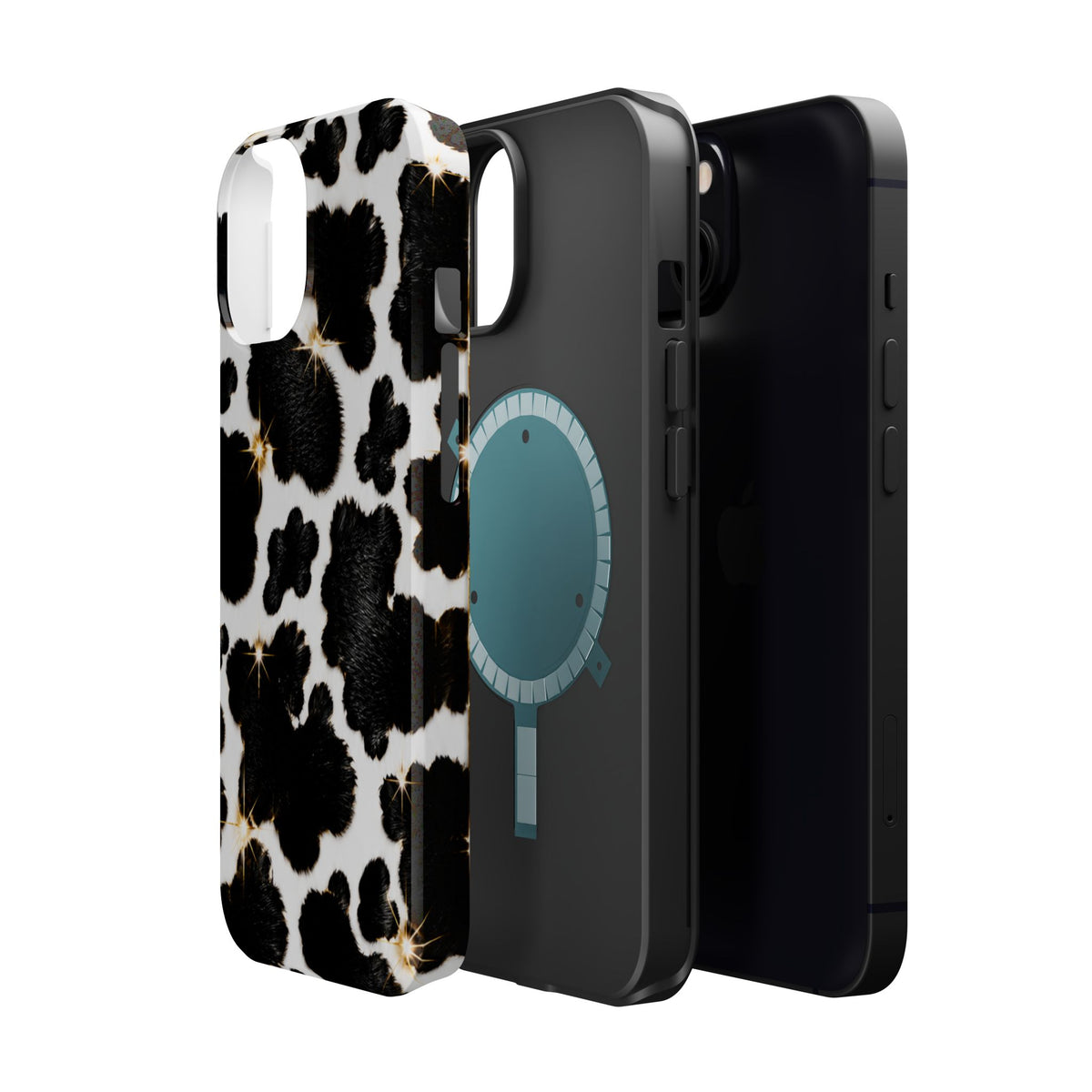 Cow Print Magnetic Impact-Resistant Phone Case