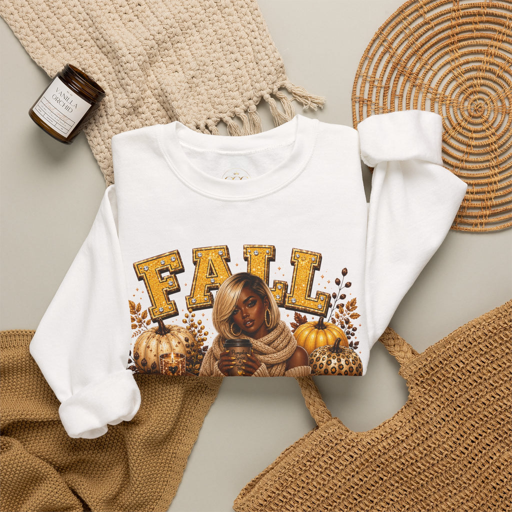 Fall Favorite Season Sweatshirt — Autumn Pumpkin & Sunflower Crewneck