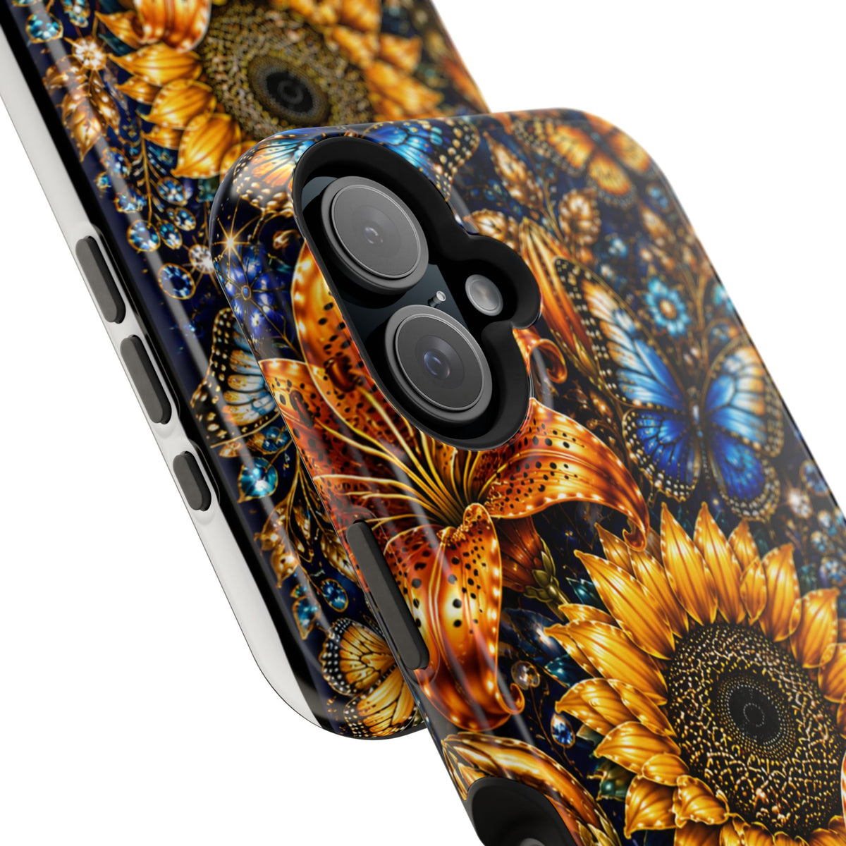 Sunflower & Blue Butterfly Magnetic Impact Phone Case